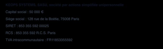 Informations éditeur du site